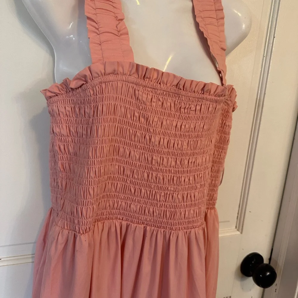Abercrombie & Fitch Pink Tiered Maxi Sundress